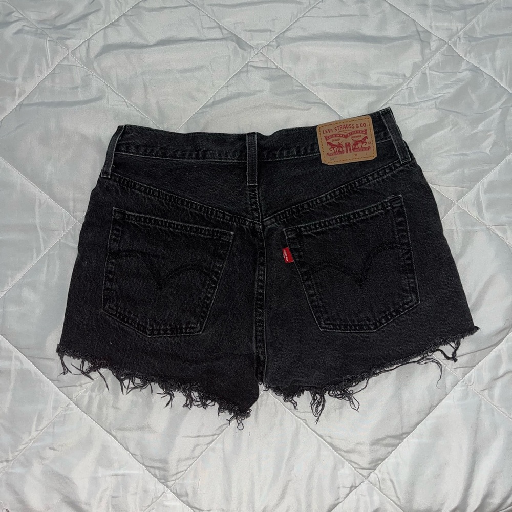 Levi’s cutoff distressed 501 Jean shorts black high waist